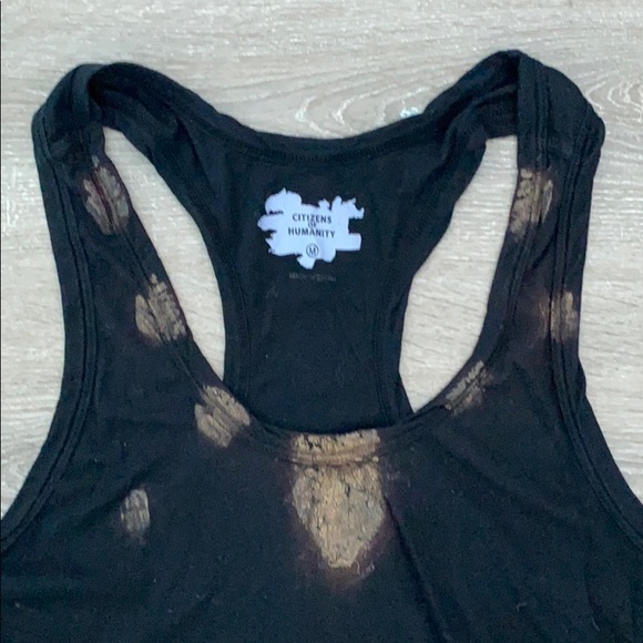 ❤️ Citizens of Humanity Gold Black Racerback Tank - Picture 2 of 3
